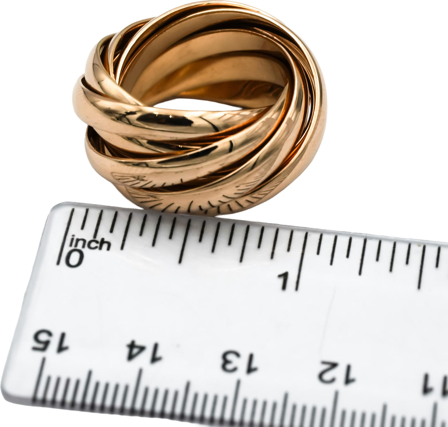 TIFFANY & CO. 18k Gold Paloma Picasso Melody Interlocking Band Ring Size 7.25