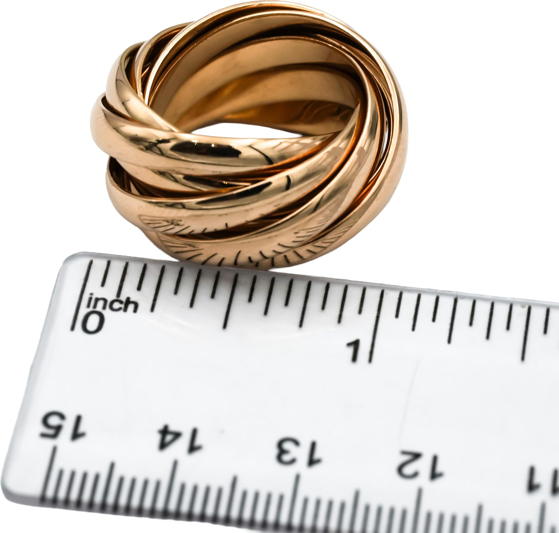 TIFFANY & CO. 18k Gold Paloma Picasso Melody Interlocking Band Ring Size 7.25