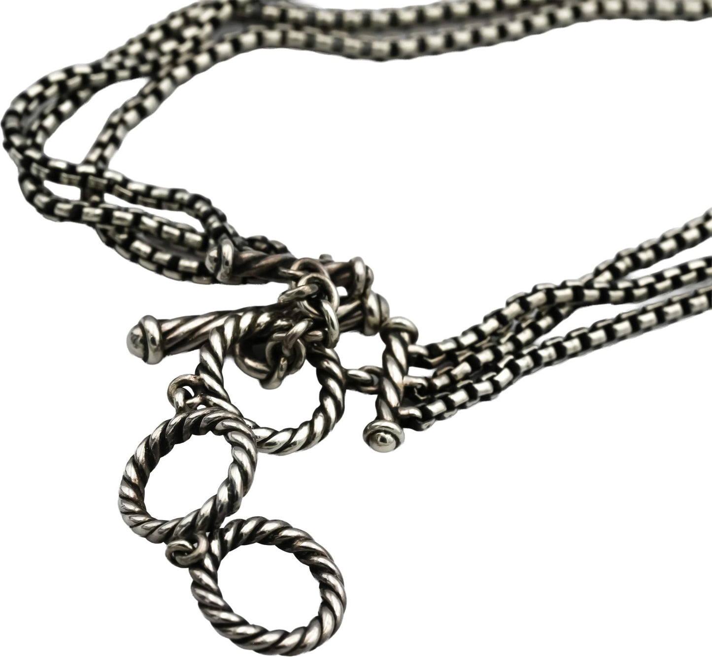 DAVID YURMAN Sterling Silver Diamond Confetti Lariat-Style Necklace 0.10CT