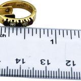 14k Yellow Gold Diamond and Ruby Hoop Huggie Earrings 0.50CT