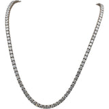 14k White Gold VS Round Lab-Grown Tennis Necklace 45.85CT
