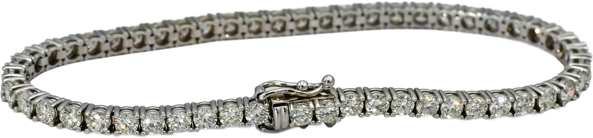 14k White Gold VS Round Diamond Tennis Bracelet 5.72CT