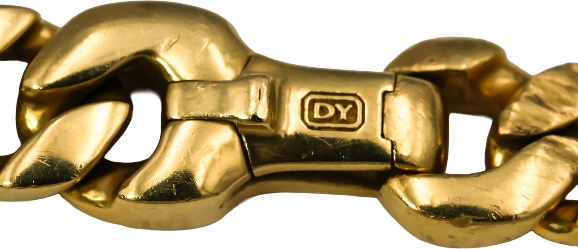 DAVID YURMAN 18k Yellow Gold 8mm Wide Cuban Link Bracelet w/ Box 17,500 Retail