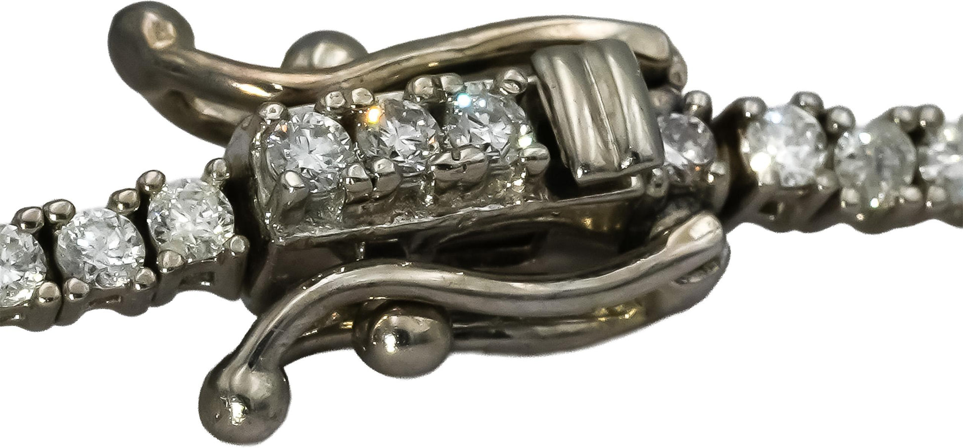 14k White Gold VS Round Diamond Tennis Bracelet 1.70CT 100 Pieces