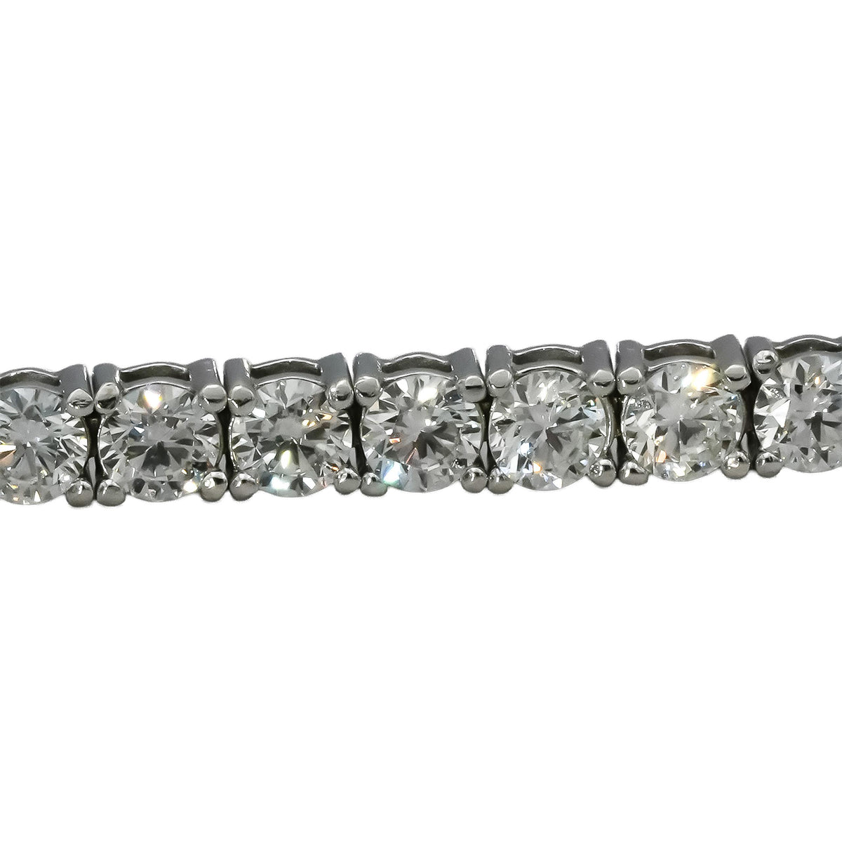 14k White Gold VS Round Diamond Tennis Bracelet 3.51CT