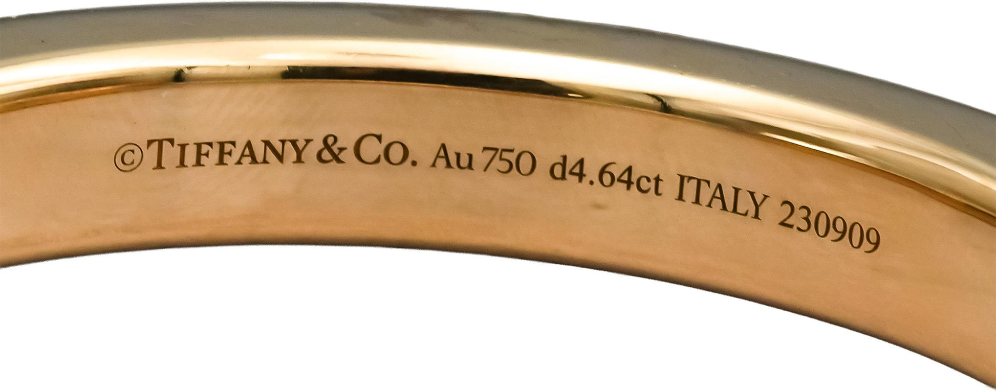 TIFFANY & CO. 18k Rose Gold VS Diamond Lock Bangle Bracelet 4.64CT $45k Retail