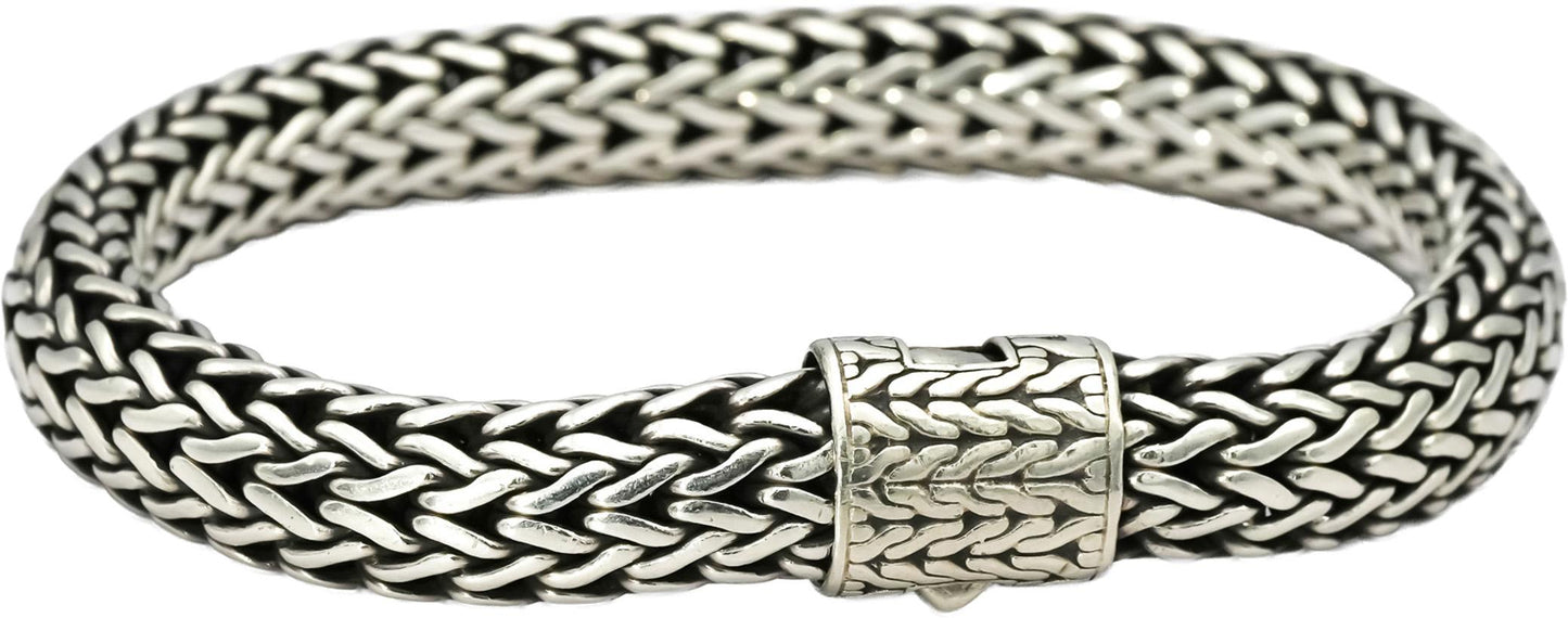JOHN HARDY Sterling Silver 10.0mm Wide Mesh Bracelet 1395.00 Retail