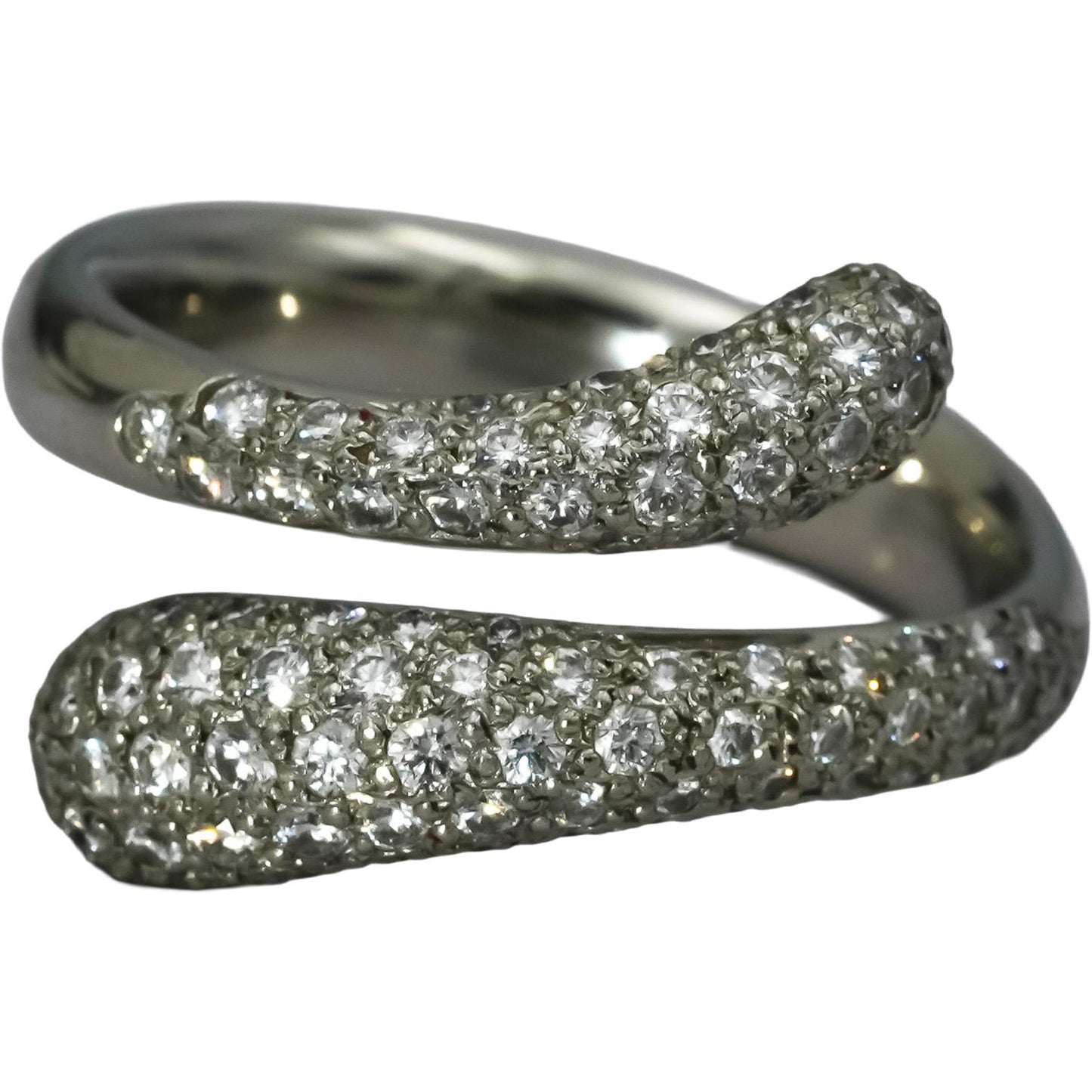 TIFFANY & CO. Platinum Elsa Peretti Diamond Wrap Ring 0.60CT Size 6