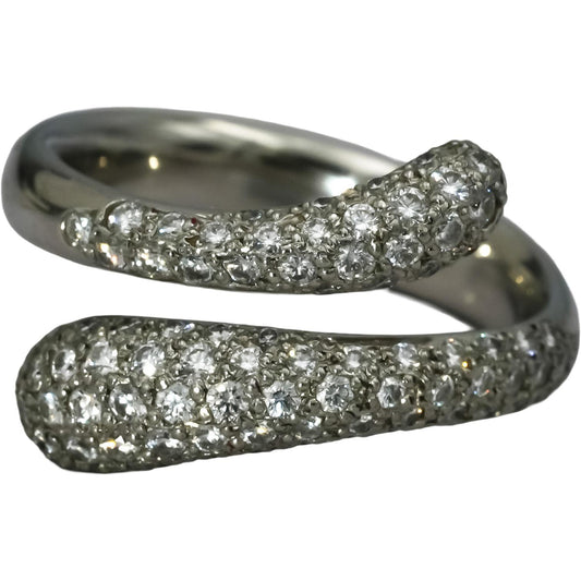 TIFFANY & CO. Platinum Elsa Peretti Diamond Wrap Ring 0.60CT Size 6