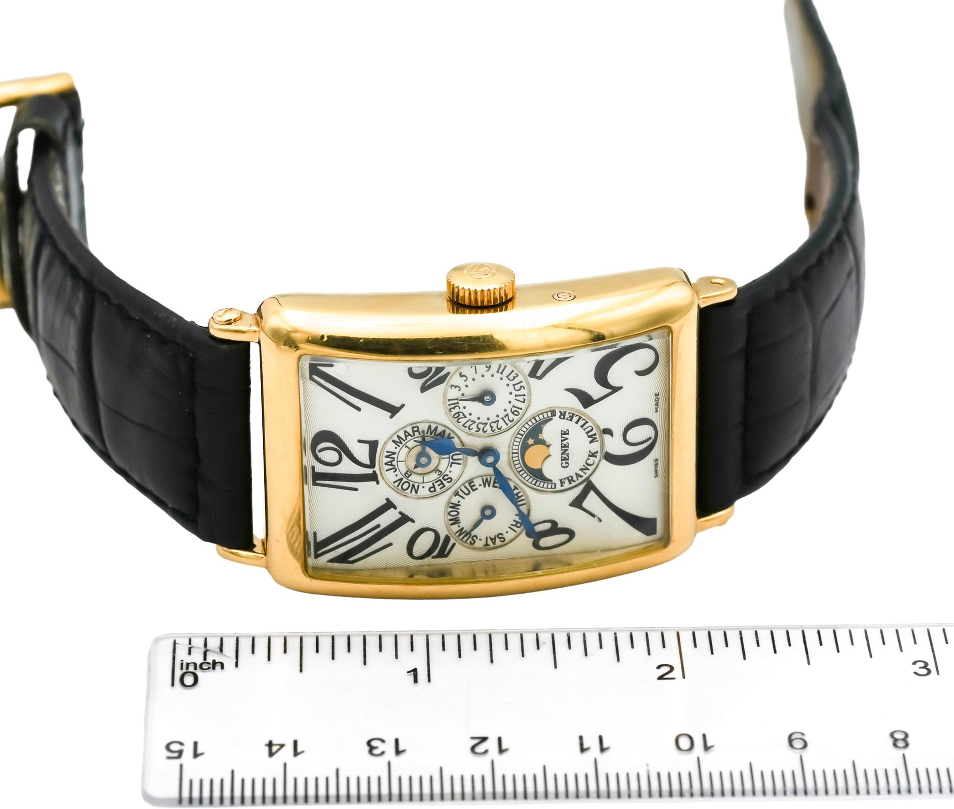 FRANCK MULLER 18k Yellow Gold "Master of Complication" Watch Ref 1200QP AS IS
