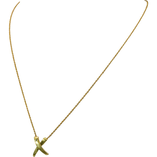 TIFFANY & CO. 18k Yellow Gold Paloma Picasso Graffiti X Pendant Necklace
