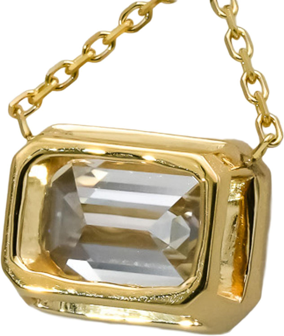 IGI 14k Yellow Gold VS1/G Emerald Cut Lab-Grown Diamond Pendant Necklace 2.60CT