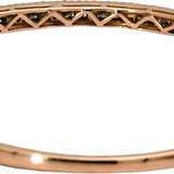 LE VIAN 14k Rose Gold White & Chocolate Diamond Hinged Bangle Bracelet 2.50CT