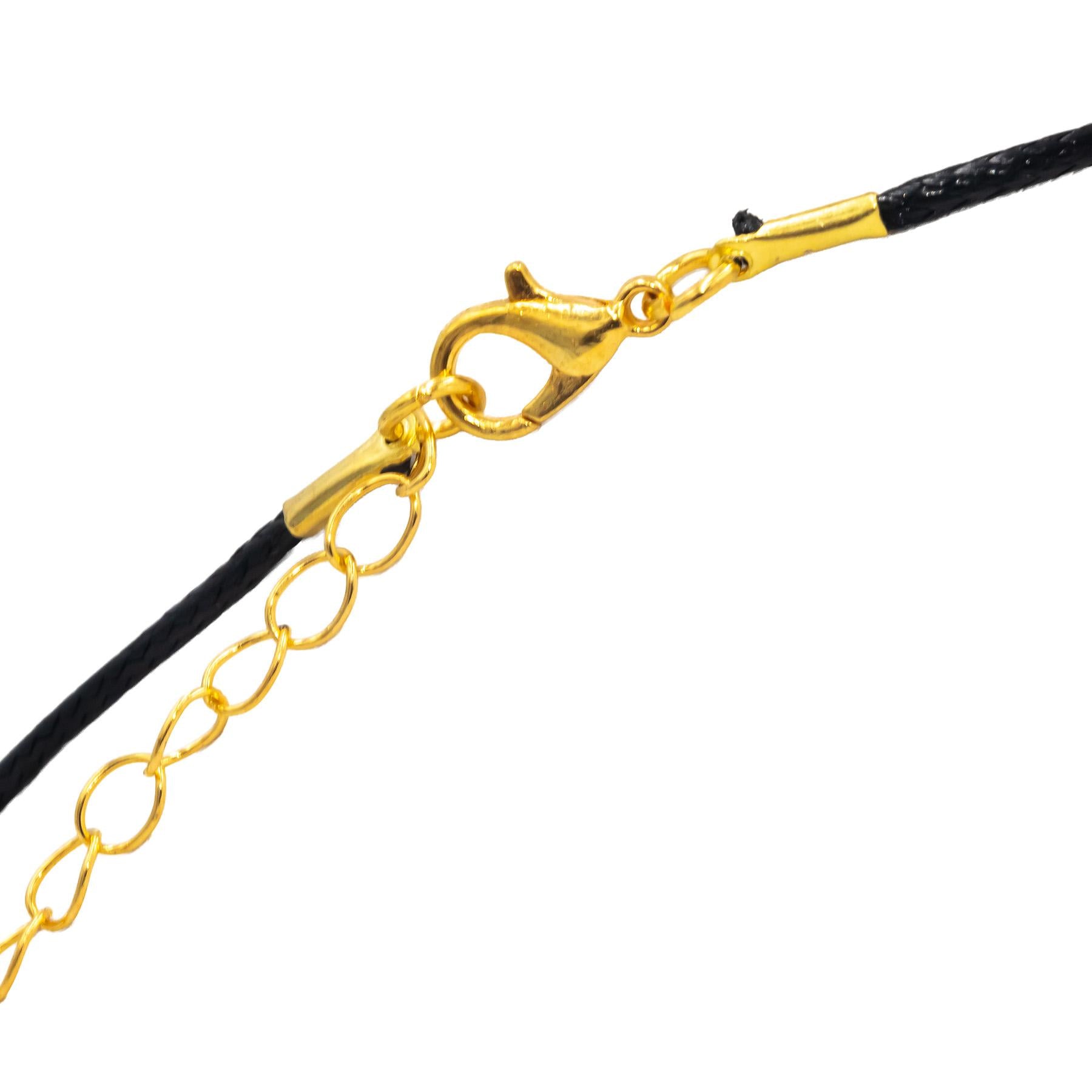 14k Yellow Gold VS Diamond and Painted Enamel Slide Pendant Necklace 0.30CT