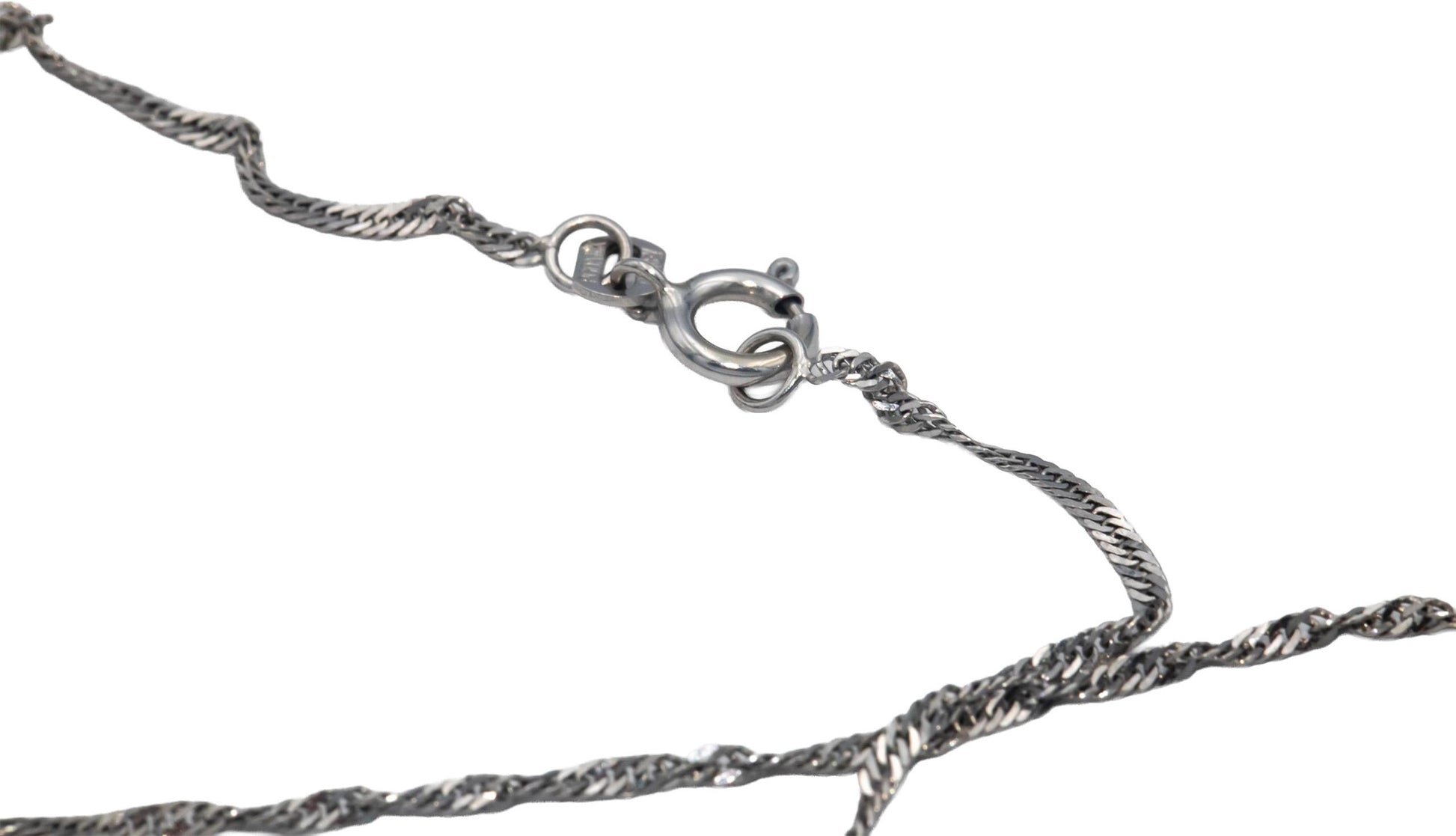 10k White Gold 1.0CT Diamond Cluster Pendant Chain Necklace
