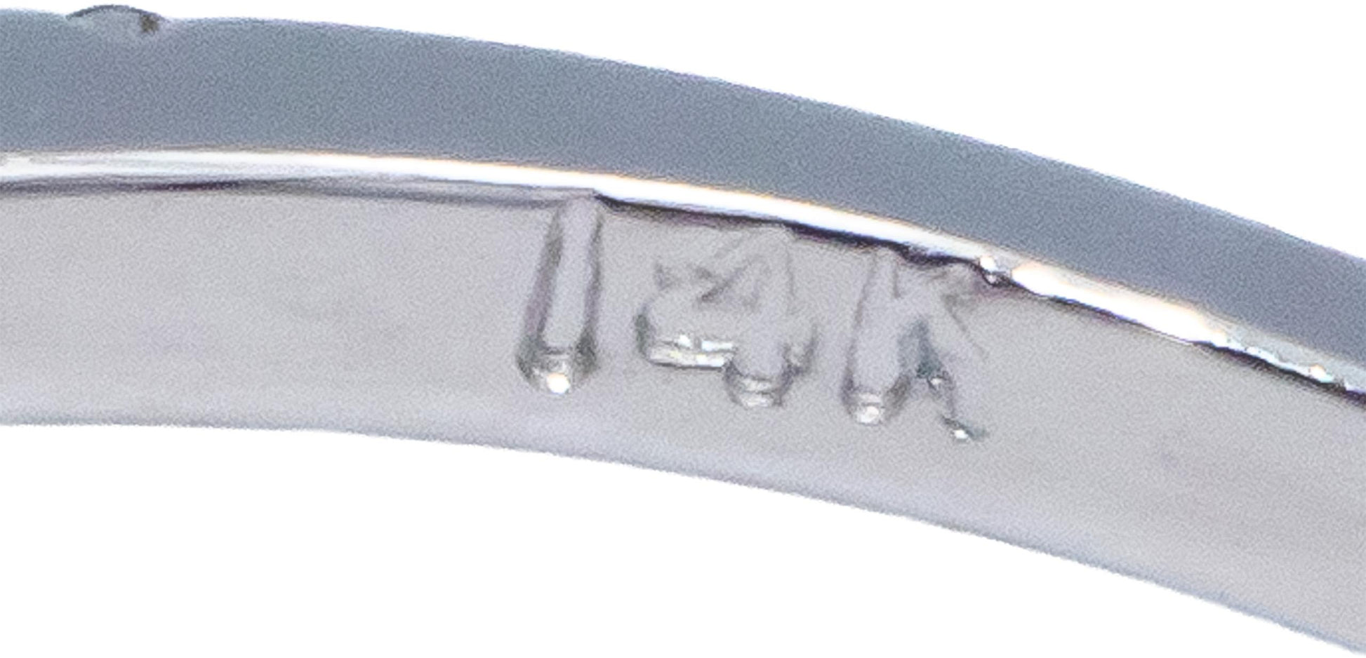 14k White Gold 2.70CT Diamond Engagement Ring w/ 2.20CT Center Size 7