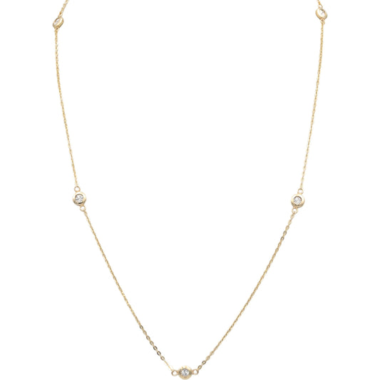 14k Yellow Gold 17.75" Long/5.0mm Wide Illusion By The Yard Necklace