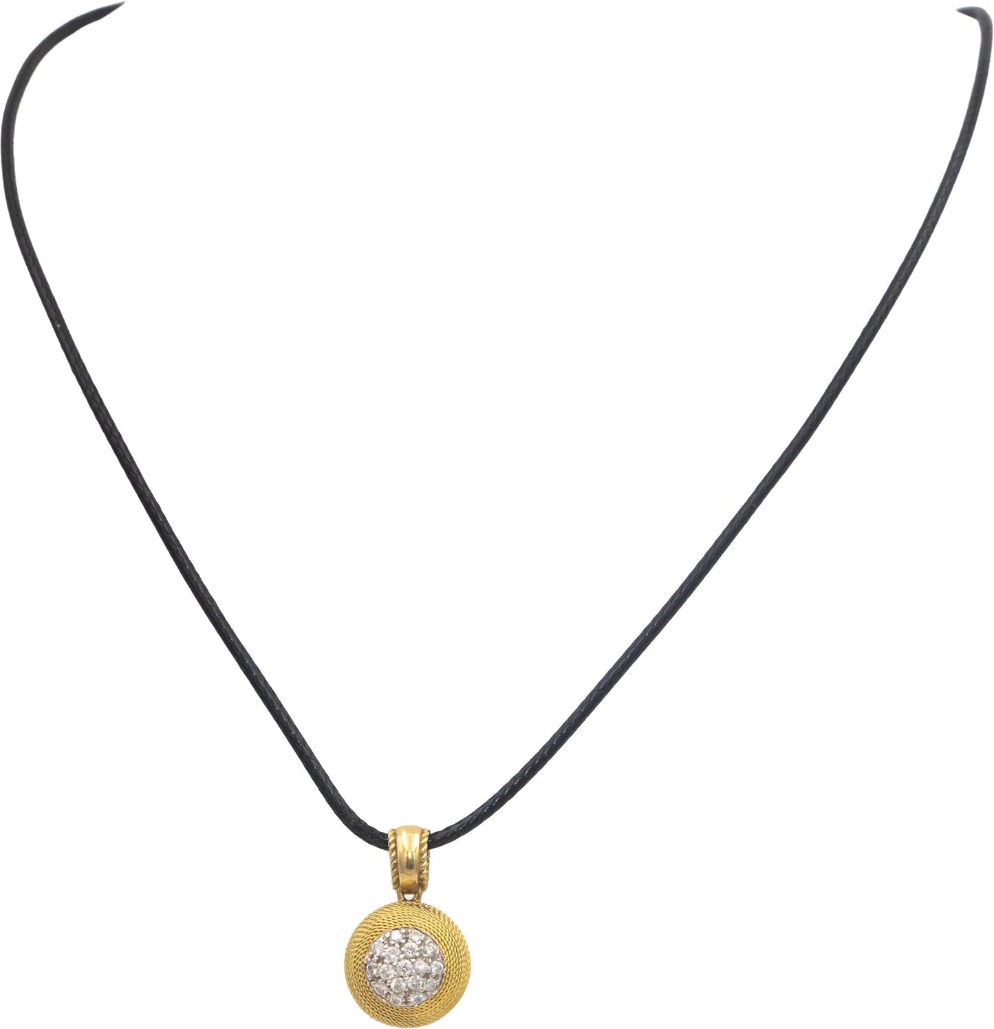 Diamond 18k Yellow Gold Jewelry VS Round Cut Cluster Pendant Necklace 0.25CT