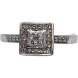 10k White Gold Round Diamond Cocktail Ring 0.25CT Size 8.25