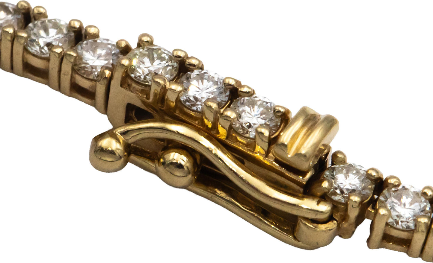 14k Yellow Gold Round Diamond Tennis Necklace 8.16CT