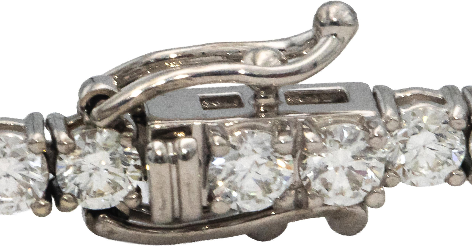 14k White Gold VS Round Diamond Tennis Bracelet 6.46CT