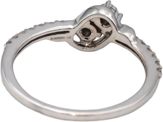 18k White Gold VS Round Diamond Cocktail Ring 0.18CT Size 6.25