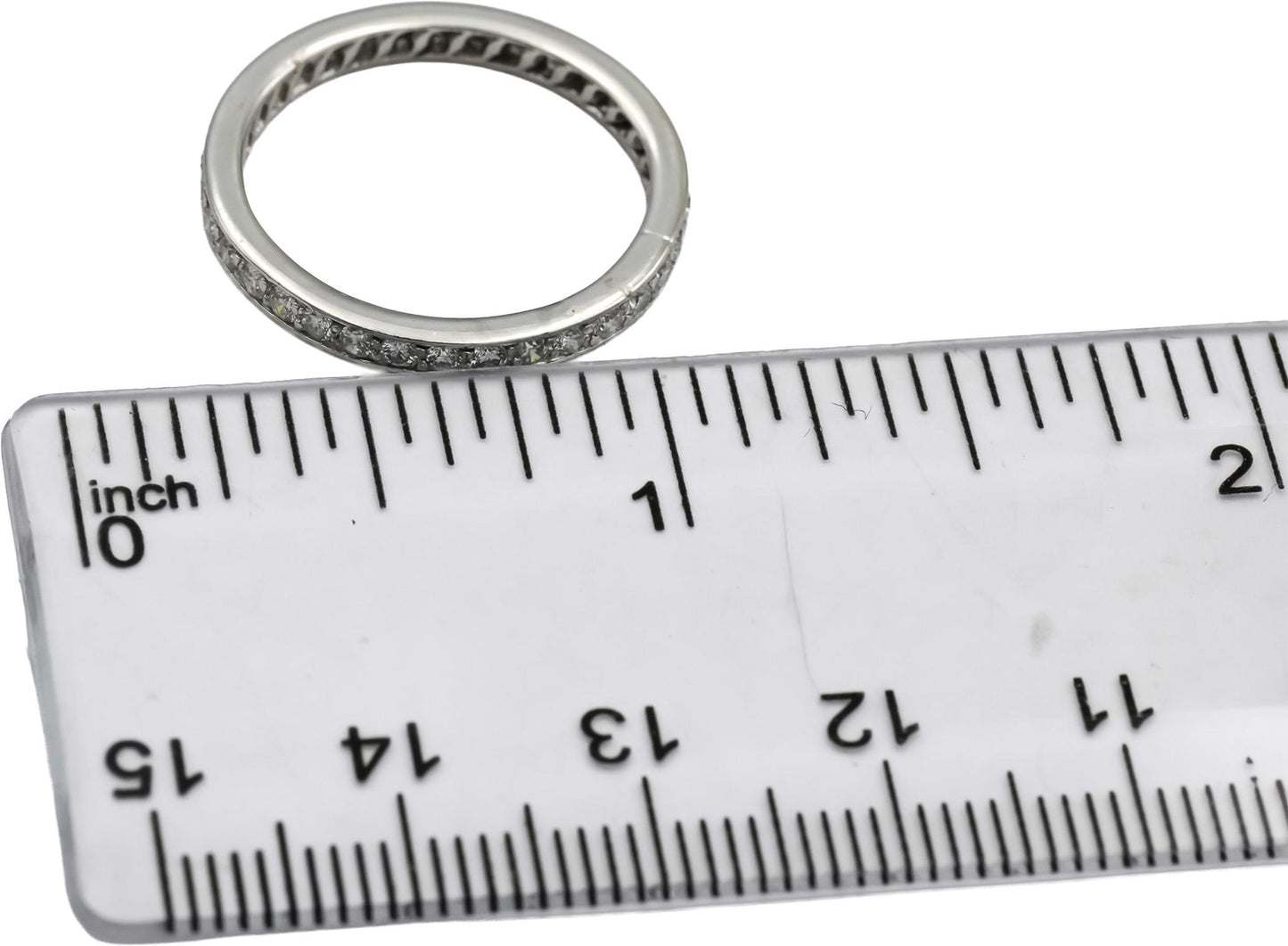 CARTIER Platinum VS Diamond Eternity Band Ring .75CT Size 7.5 w/ Papers