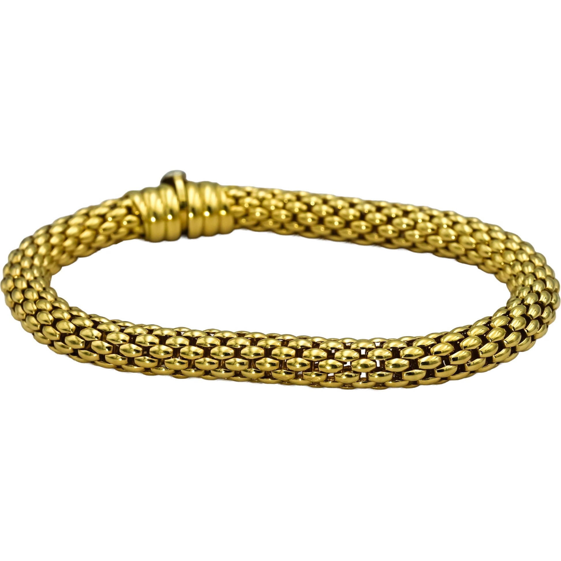 FOPE 18k Yellow Gold Flex'it Woven Mesh Bracelet