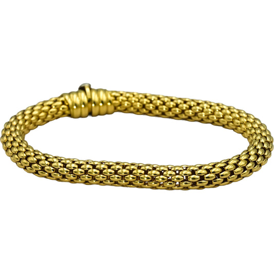 FOPE 18k Yellow Gold Flex'it Woven Mesh Bracelet