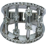 18k White Gold VS Old Mine and Modern Cut Diamond Ring 1.0CT Size 6.5