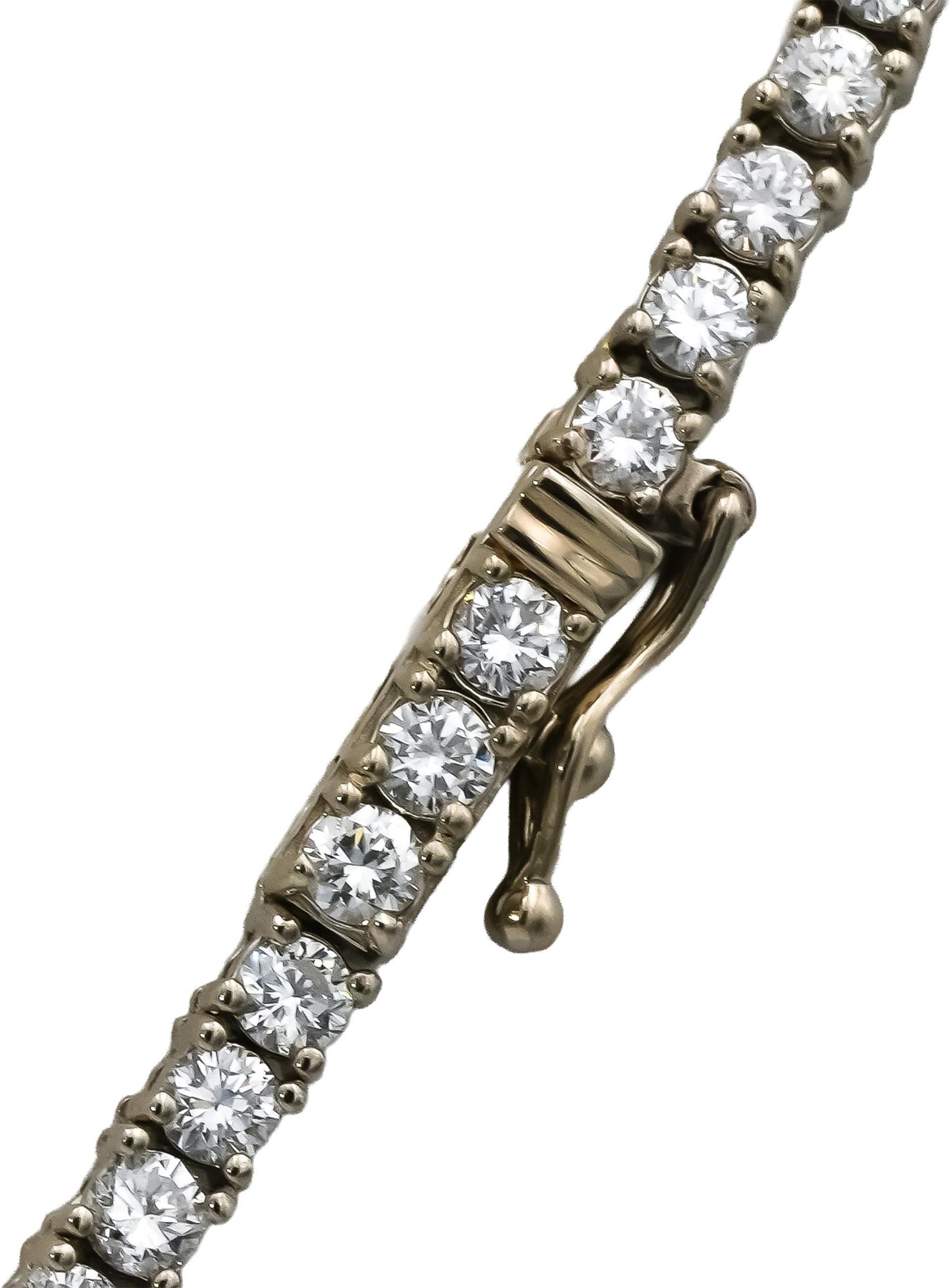 14k White Gold Round Diamond Tennis Necklace 9.15CT 172 Pieces