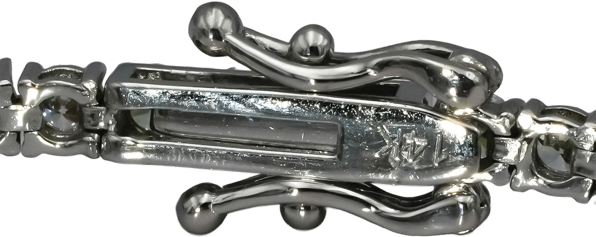 14k White Gold VS Round Diamond Tennis Bracelet 3.51CT