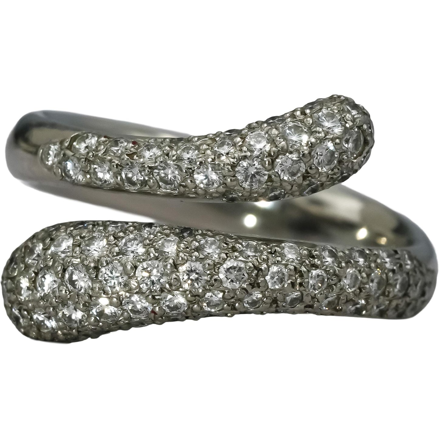 TIFFANY & CO. Platinum Elsa Peretti Diamond Wrap Ring 0.60CT Size 6