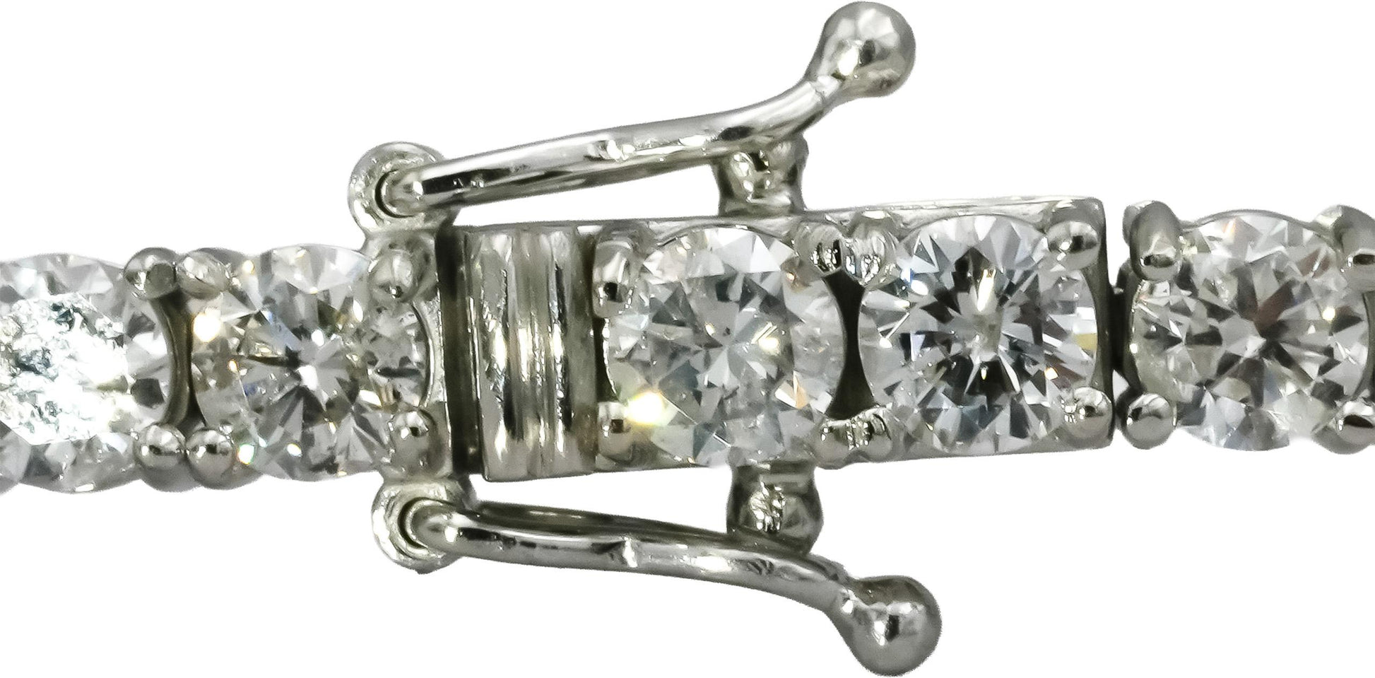 Platinum Round Natural Diamond Tennis Bracelet 7.80CT