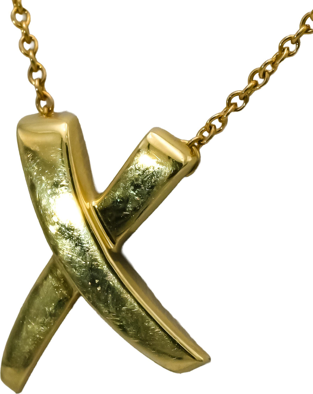 TIFFANY & CO. 18k Yellow Gold Paloma Picasso Graffiti X Pendant Necklace