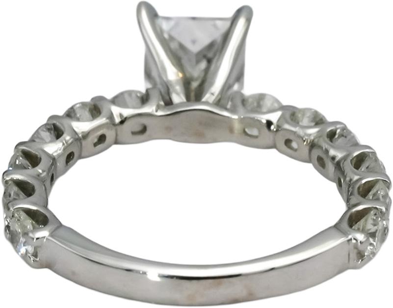GIA 18k White Gold SI2/G Princess Cut Diamond Engagement Ring 3.0CT Size 6