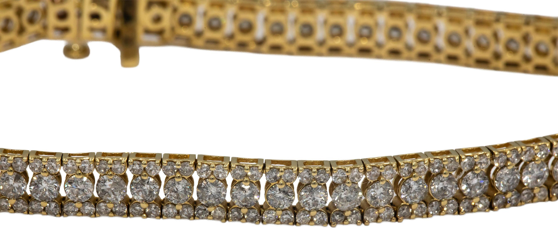 10k Yellow Gold Jewelry Round Cut Diamond Tennis Bracelet 6.0CT