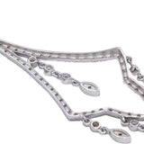 14k White Gold Round Diamond Chandelier Drop Dangle Earrings 0.50CT