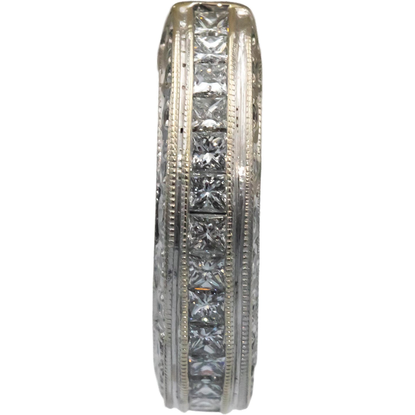 14k White Gold 2.0CT VS Diamond Curved Stud Earrings