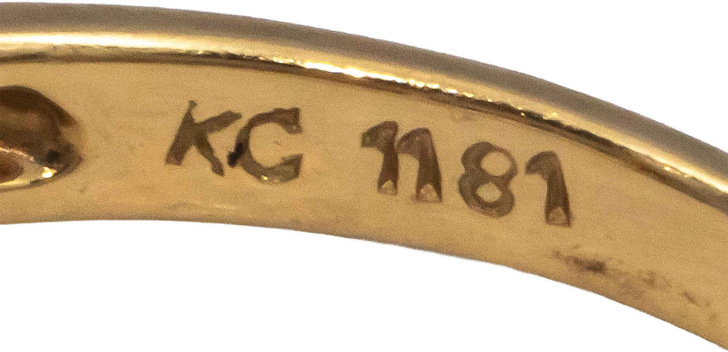 KALATI Designer 14k Yellow Gold 1.06CT Diamond and Tanzanite Ring Size 7.25