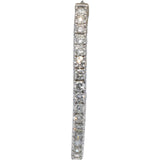 14k White Gold VS Round Cut Diamond Inside Out Hoop Earrings 2.97CT