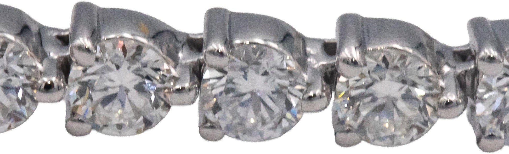 14k White Gold VS1-VS2 Lab Grown Round Diamond Tennis Bracelet 5.77CT