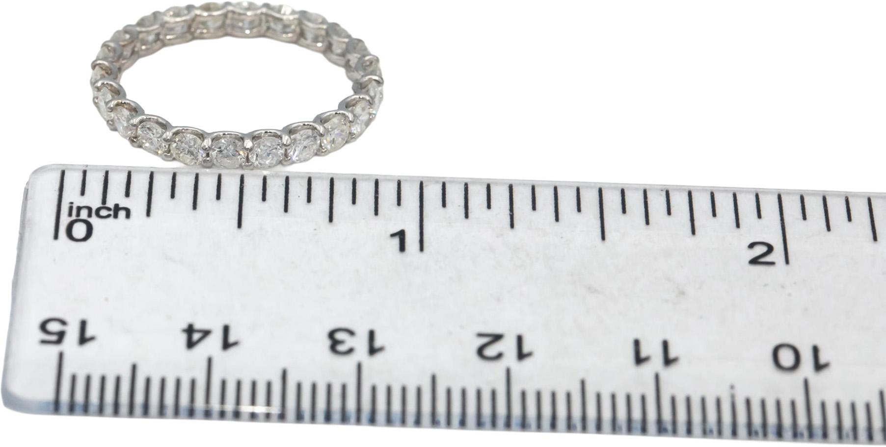 14k White Gold Round Natural Diamond Eternity Band Ring 1.61CT Size 6.5