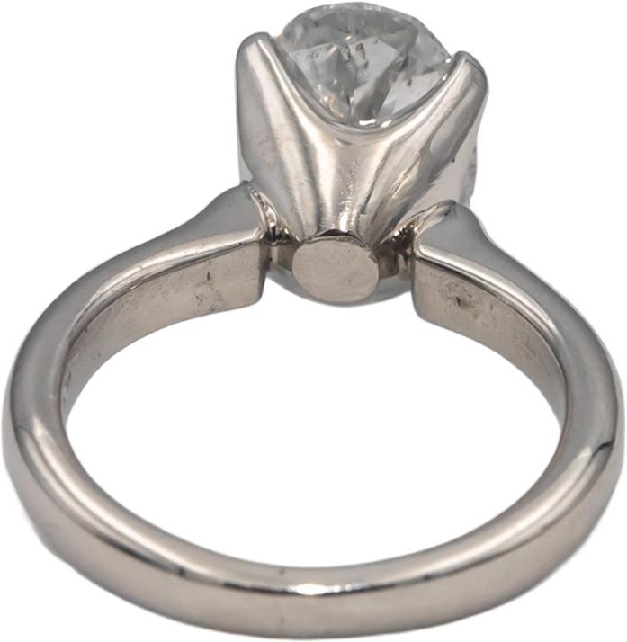 Platinum Oval Cut Diamond Solitaire Engagement Wedding Ring 3.15CT Size 5.5