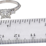 18k White Gold Lab-Grown & Natural Diamond Engagement Ring 1.42CTW Size 6.5