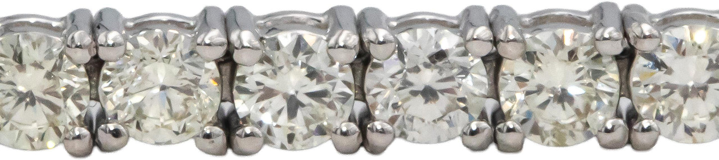 14k White Gold Round Diamond Tennis Bracelet 3.91CT