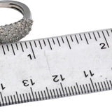 10k White Gold Round Diamond Cluster Band Ring 0.75CT Size 7