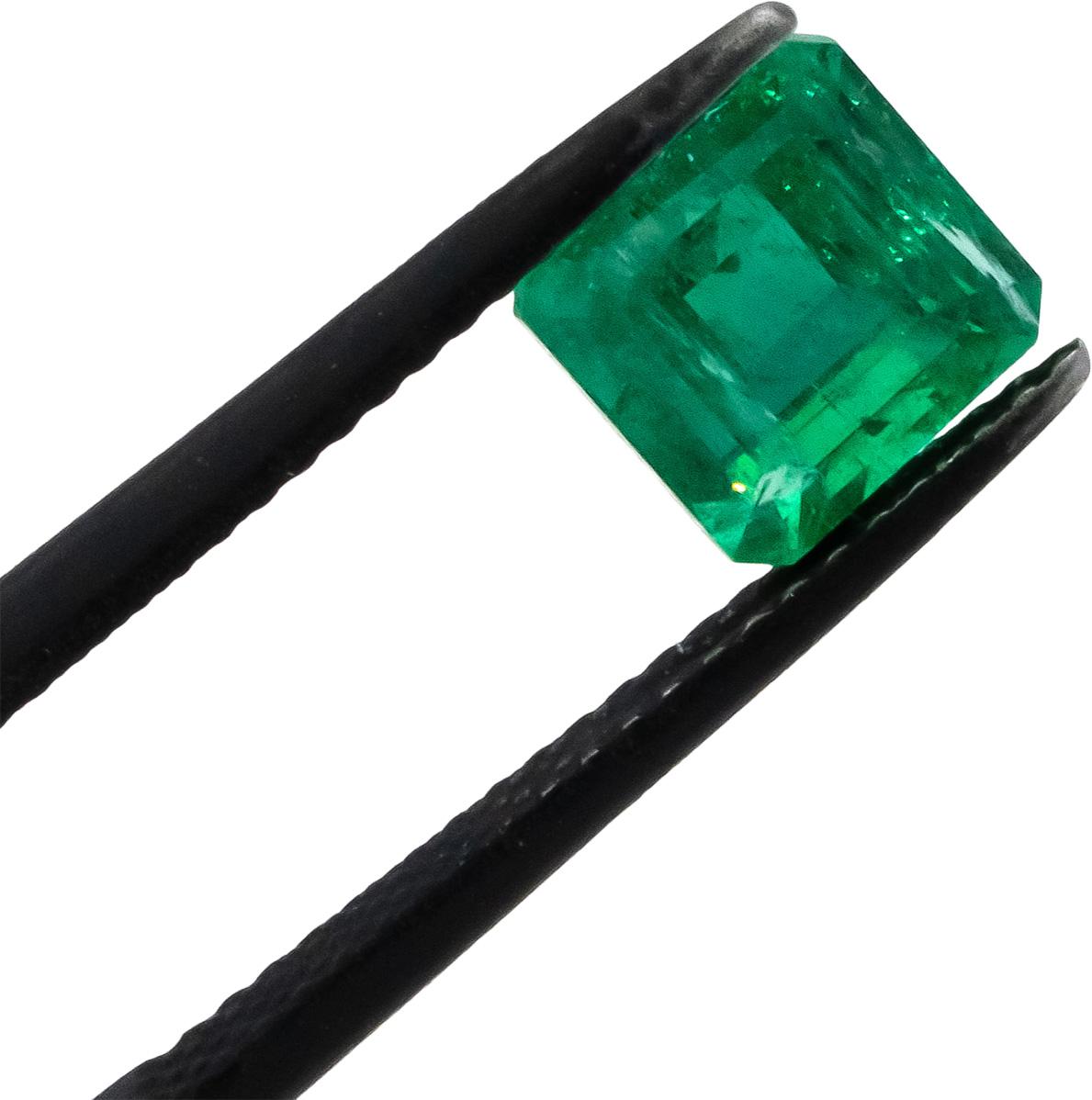 GIA Certified Natural Zambia Emerald Octagon Cut Loose Gemstone 1.81CT