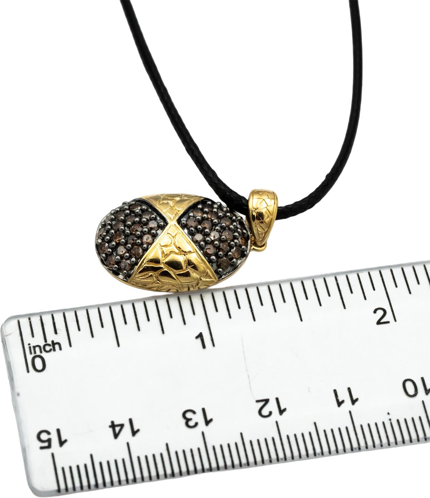14k Yellow Gold Round Diamond Cluster Pendant Necklace 1.0CT