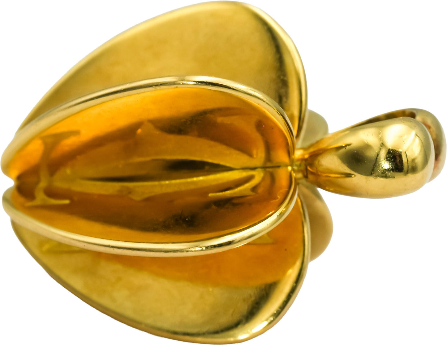 CARTIER 18k Yellow Gold Double C 3D Apple Pendant